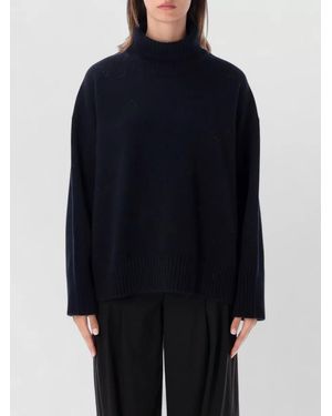 Soeur Merino Wool Crewneck Sweatshirt - Blue