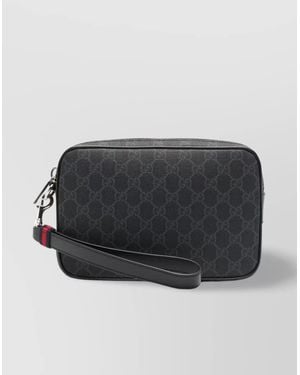 Gucci Gg Monogram Clutch Bag - Gray