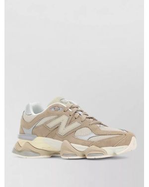 New Balance Suede Leather Low-Top Trainers - Natural