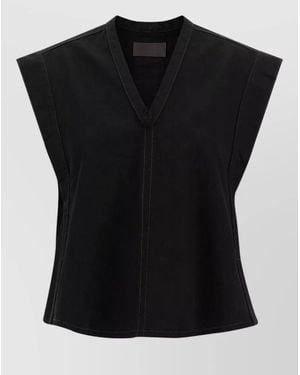 Lemaire Denim Belted Vest - Black