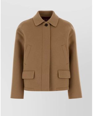 Gucci Wool Caban Jacket - Brown
