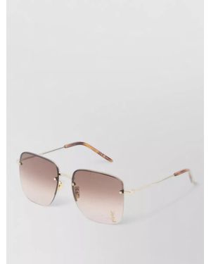 Saint Laurent Sl 312 M Rimless Square Metal Sunglasses - Pink