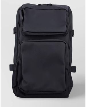 Rains Large Rolltop Backpack Multiple Pockets - Blue