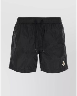 Moncler Stretch Waistband Nylon Swim Shorts - Black