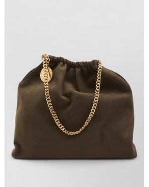 Stella McCartney Falabella Shoulder Bag Shaggy Deer Drawstring - Brown