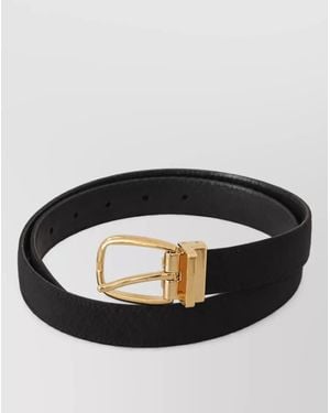 Dolce & Gabbana Leather Canvas Belt - Black