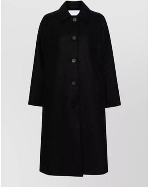 Harris Wharf London Wool Long Coat - Black