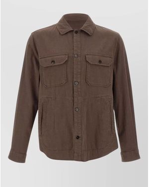 Woolrich Jacket Long Sleeves Buttoned Cuffs Chest Pockets - Brown