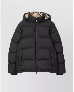 Burberry Versatile Puffer Jacket Removable Sleeves - Black