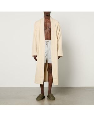 BOSS Kimono Waffle Cotton-Blend Dressing Gown - Natural