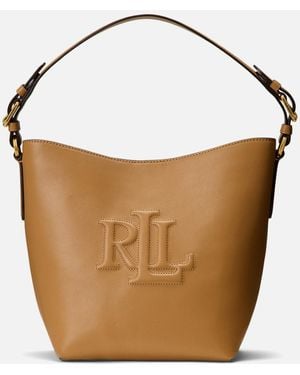 Ralph Lauren Witley Leather Bucket Bag - Brown