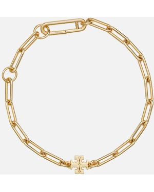 Tory Burch Good Luck Chain Link 18k Gold-plated Bracelet - Metallic