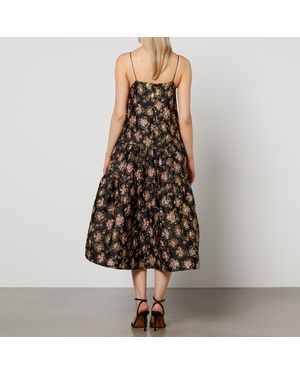 Sister Jane Ruby Floral Brocade Maxi Dress in Red | Lyst
