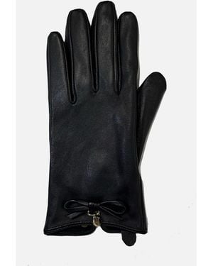 Ted Baker Sheryys Bow Detail Leather Gloves - Black