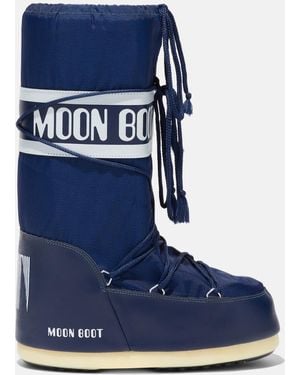 Moon Boot Icon Nylon Snow Boots - Blue