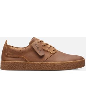 Clarks Streethill Leather Shoes - Brown