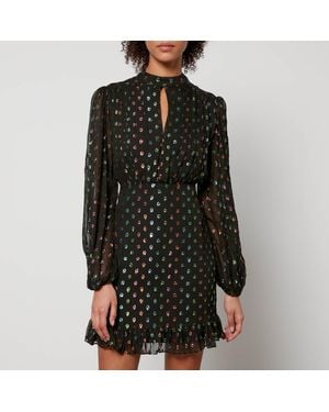 Never Fully Dressed Azealia Fil Coupé Mini Dress - Black