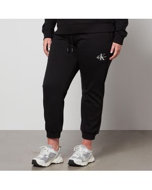 Calvin Klein Plus Cotton-Blend Jersey Jogging Bottoms - Black