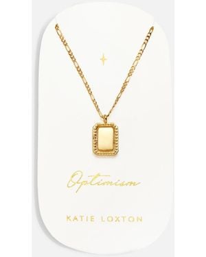 Katie Loxton Optimism Spinning Amulet 18-karat Gold-plated Necklace - Metallic