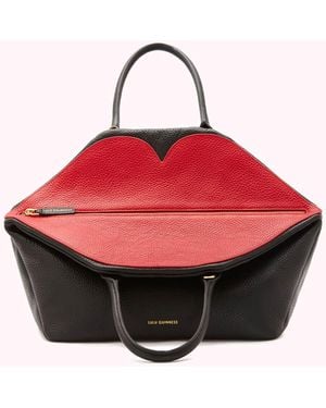 Lulu Guinness Peekaboo Lip Valentina Backpack - Black