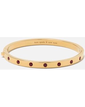 Kate Spade Set In Stone Metal Stone Hinged Bangle - Metallic