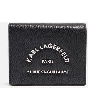 Karl Lagerfeld Rue St Guillaume Bifold Faux Leather Wallet - Black