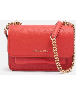 MICHAEL Michael Kors Claire Small Leather Crossbody Bag - Red