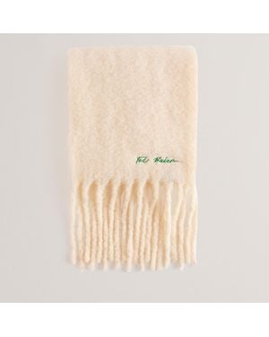 Ted Baker Shelmas Skinny Knit Scarf - Natural
