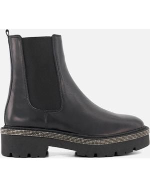 Dune Panics Leather Chelsea Boots - Black