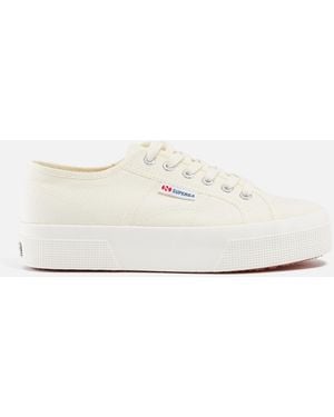 Superga 2740 Canvas Platform Sneakers - White