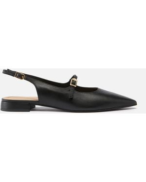Clarks Sensa15 Shine Slingback Court Shoes - Black