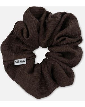 SUI AVA Ea Zig-zag Woven Scrunchie - Black
