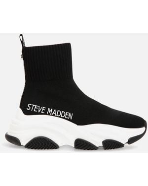 Steve Madden Prodigy 034 Logo-print Woven High-top Trainers - Black