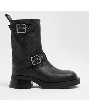 E8 By Miista Renate Leather Biker Boots - Black