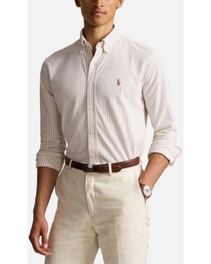 Polo Ralph Lauren Striped Cotton Oxford Shirt - Grey