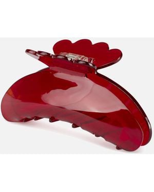 SUI AVA Helle Star Acetate Big Claw Clip - Red