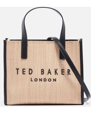 Ted Baker Paolina Raffia Small Icon Bag - Natural