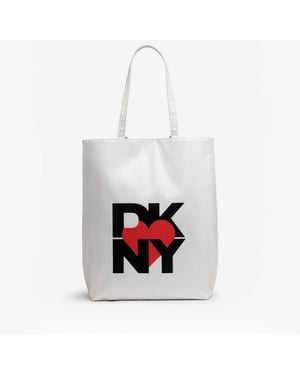 DKNY Heart Of Ny Faux Leather Tote Bag - White