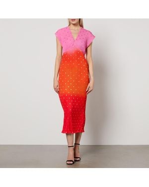 Never Fully Dressed Elodie Plissé Dress - Red