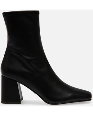 Steve Madden Hoist Faux Leather Ankle Boots - Black