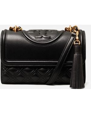 Tory Burch Bag Small Fleming Convertible - Black