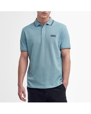 Barbour Evan Cotton Tipped Polo Shirt - Blue