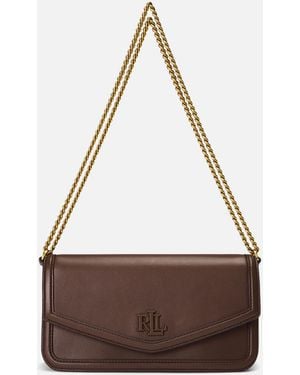 Ralph Lauren Sawyer Medium Nappa Leather Shoulder Bag - Brown