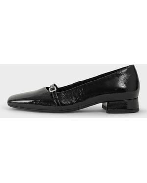 Vagabond Shoemakers Vagabond Debbi Patent Leather Block Heels - Black