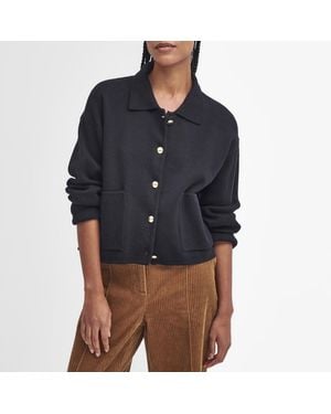 Barbour Noelle Cotton Knit Cardigan - Blue