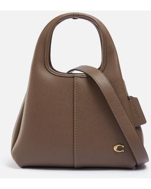 COACH Lana 23 Polished Pebble-grain Leather Shoulder Bag - Brown