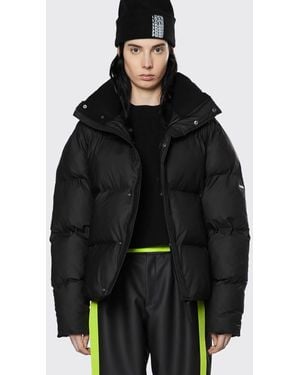 Rains Boxy Puffer Shell Jacket - Black