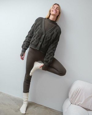 THE KNOTTY ONES Nemunas Merino Wool Cardigan - Grey