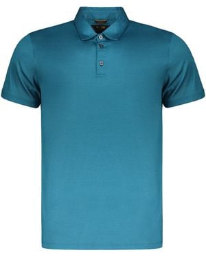 Moorer Cotton Polo Shirt - Blue