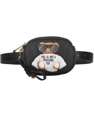 Moschino Belt Bag With Logo - Black